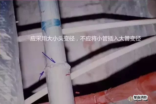 　　23、將采用不應(yīng)將小管插入大管變徑